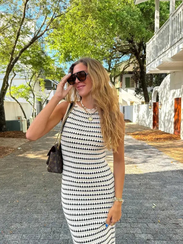 Vestido Midi Long em Tricô Fernanda