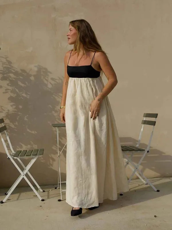 Vestido Long Off-White e Preto Barcelona